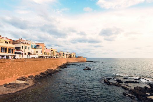 seafront city of Alghero, Sardinia, Italy