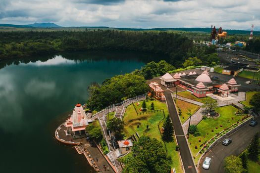 The Ganga Talao Temple in Grand bassin, Savanne, Mauritius