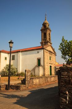 View of the Santa Eulalia church, O Pedrouzo, Spain