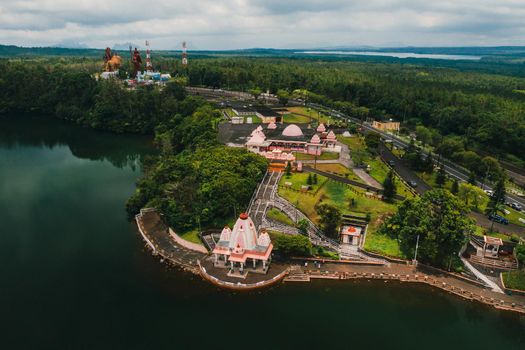 The Ganga Talao Temple in Grand bassin, Savanne, Mauritius