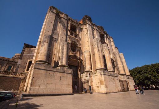 CATANIA, ITALY - MARCH, 31: Cathedral of San Nicolò l'Arena on March 31, 2016