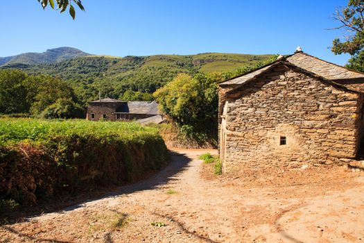 View of Rural house in the Spanish countryside