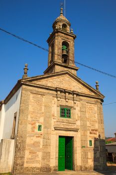 View of the Santa Eulalia church, O Pedrouzo, Spain