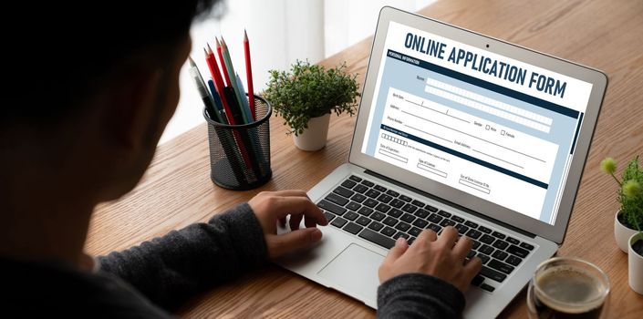 Online application form for modish registration on the internet website