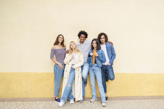 Multi-ethnic group of friends having fun together.