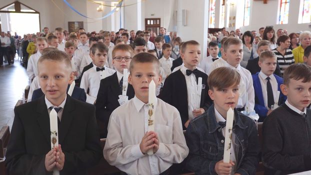 Children's First Catholic Communion in Belarus.