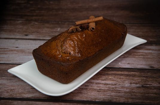 Traditional spice gingerbread cake with honey, ginger, cinnamon, nutmeg. High quality photo