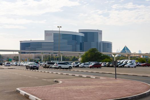 Grand Hyatt Dubai hotel - one of the most modern and luxurious 5 star hotels with 674 rooms located in Bur Dubai district. Beautiful cozy area hotel.