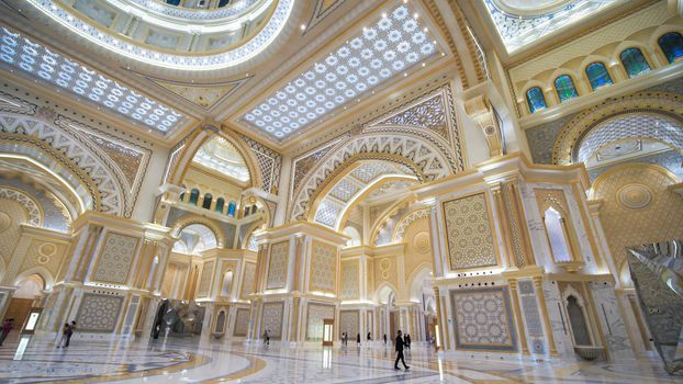 Presidential Palace, Palace of Qasr al-Watan the Palace of the nation inside in Abu Dhabi city in Arab Emirates