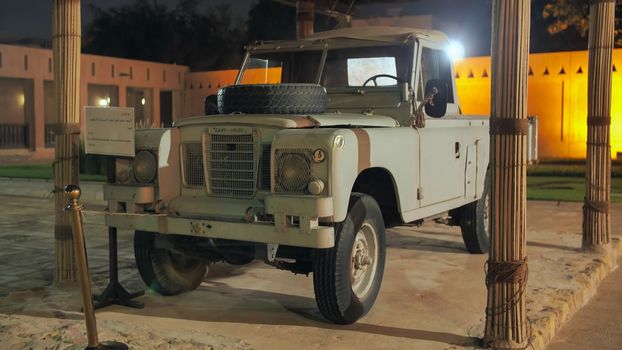 The car donated by the Queen of Britain to the Zayed bin Sultan Al Nahyan Museum in Al Ain.
