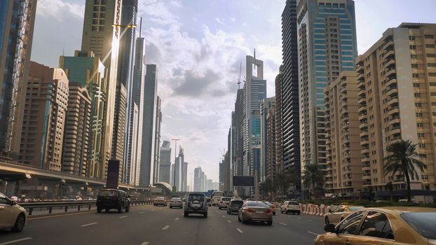 Drive along Sheikh Zayed Road in Dubai