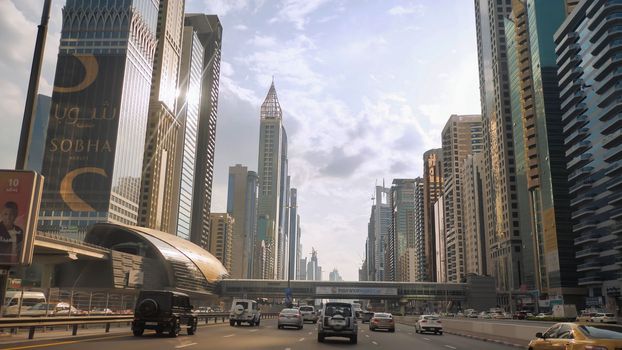 Drive along Sheikh Zayed Road in Dubai