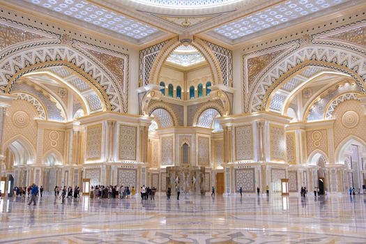 Presidential Palace, Palace of Qasr al-Watan the Palace of the nation inside in Abu Dhabi city in Arab Emirates