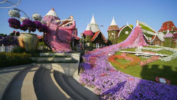 Dubai Miracle Garden in the UAE. It has over 45 million flowers.