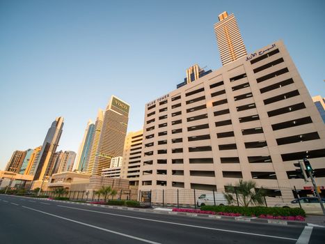 Empty streets of Dubai during quarantine.