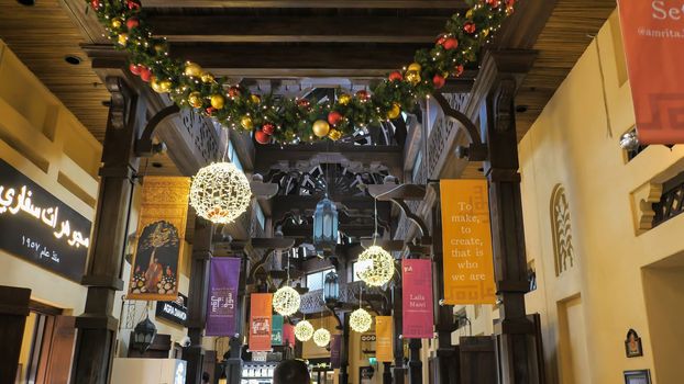 Souk Madinat Jumeirah in Dubai. The traditional Arab style bazaar is part of Madinat Jumeirah resort.