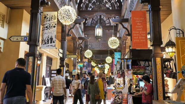 Souk Madinat Jumeirah in Dubai. The traditional Arab style bazaar is part of Madinat Jumeirah resort.