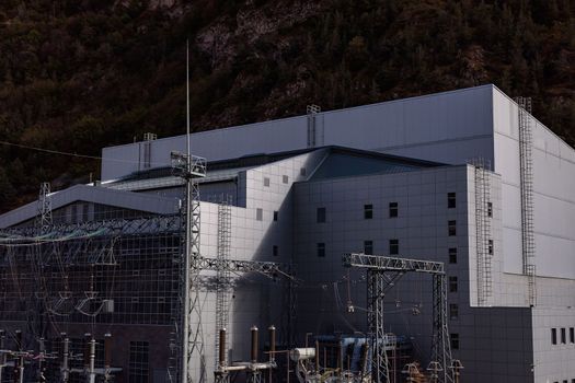 Electrical substation in the Caucasus mountains