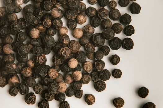 Black pepper peas in close-up.