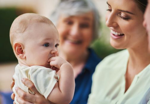 Youre loved little one. a three generational family spending time outdoors