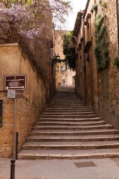 View of the Piazza Armerina street, Sicily. Italy