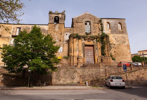 View of the Teatini Church in Piazza Armerina, Sicily. Italy
