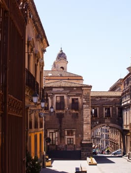 CATANIA, ITALY - MARCH, 31: View of Via dei Crociferi and San Benedetto Arch on March 31, 2016