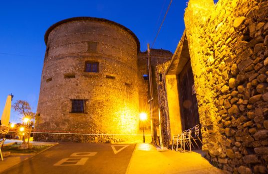 Night View of the The Villafranca del Bierzo Castle