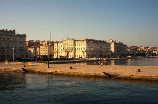 View of molo Audace in Trieste