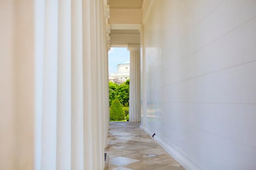 View of neoclassical Theseus Temple in the Volksgarten park, Vienna