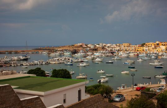 LAMPEDUSA, ITALY - AUGUST, 05: View of the Lampedusa old port on August 05, 2018