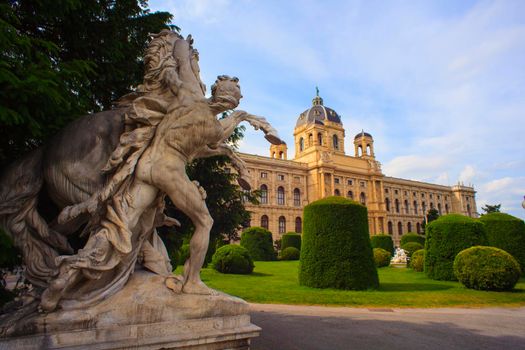 The Naturhistorisches Museum and the monument to Empress Maria Theresa, Vienna