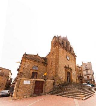 View of the Cathedral of Piazza Armerina, Sicily. Italy