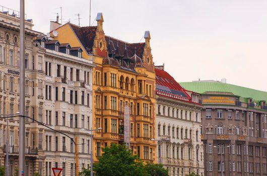VIENNA, AUSTRIA - MAY, 22: View of typical Vienna buildings on May 22, 2018