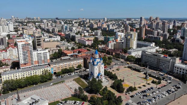 Khabarovsk city from a bird's-eye view
