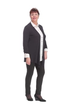 Smiling senior businesswoman wearing eyeglasses. Concept of confidence