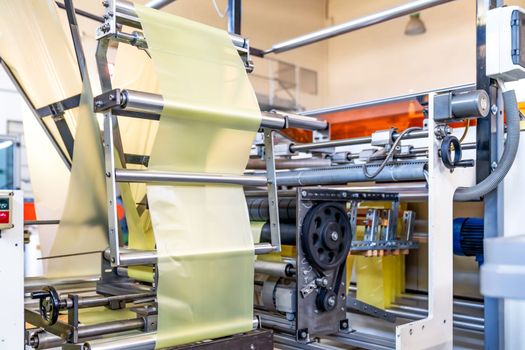 mechanically machine for the production of plastic bags.
