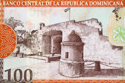 Count's Gate from old Dominican Republic money - Pesos