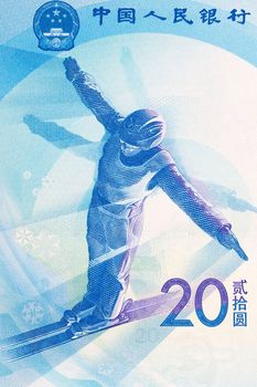 Ski Jumping from Chinese money - Yuan