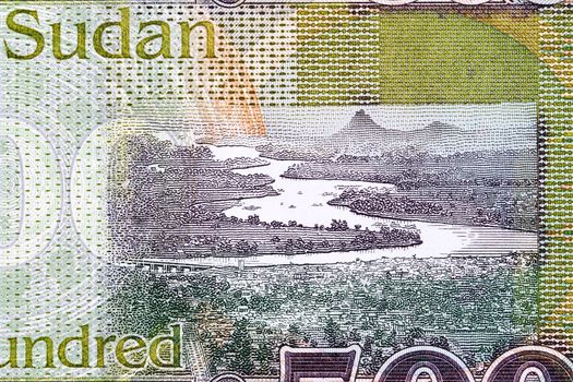 River Nile from South Sudanese money -  pound