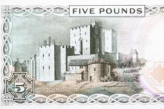 Castle Rushen from Isle of Man money - Pounds