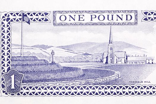 Tynwald Hill from Isle of Man money - Pound