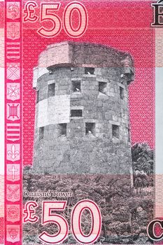 Ouaisne Tower from Jersey money - pounds
