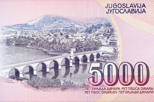 Mehmed Pasa Sokolovic Bridge from Yugoslav money - Dinar