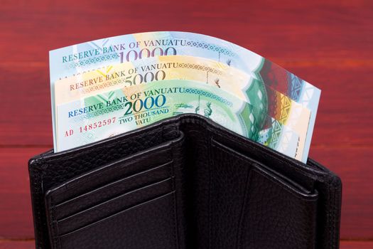 Vanuatu money - vatu in the black wallet