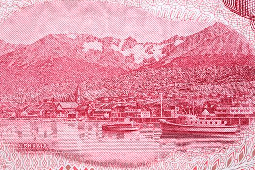 Ushuaia harbor from Argentinian money