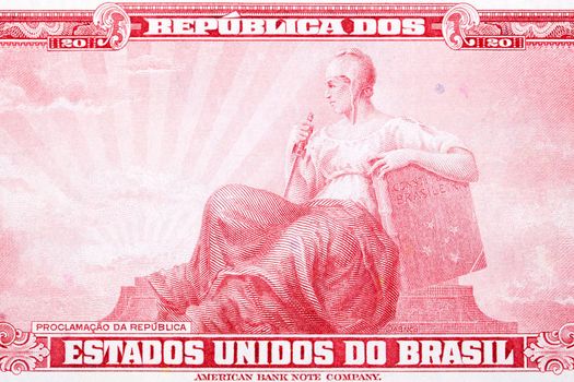 Allegory of the Republic from old Brazilian money
