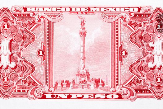 Statue of Independence from old Mexican money - Peso