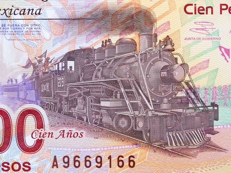 Train with a group of revolutionaries from 1910 - Mexican money