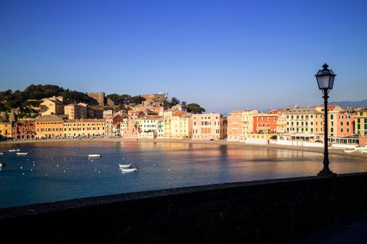 Photographic documentation of the Bay of Silence in Sestri Levante Italy taken at dawn 